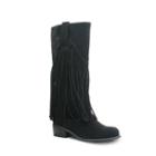 Olivia Miller Liberty Women's Fringe Riding Boots, Girl's, Size: 6, Black