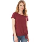 Women's Apt. 9&reg; Knot Hem Tee, Size: Small, Dark Red
