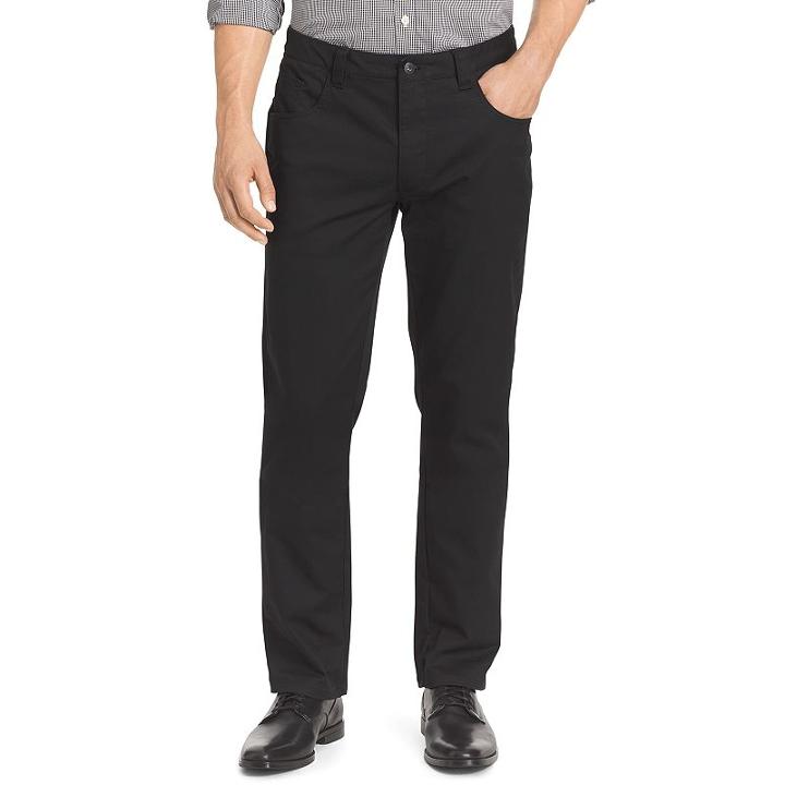 Men's Van Heusen Flex Slim-fit No-iron Dress Pants, Size: 38x30, Black