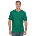 Big & Tall Croft & Barrow&reg; Classic-fit Easy-care V-neck Pocket Tee, Men's, Size: L Tall, Green