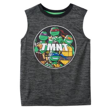 Boys 4-7 Teenage Mutant Ninja Turtles Space-dyed Tmnt Muscle Tee, Size: 7, Black