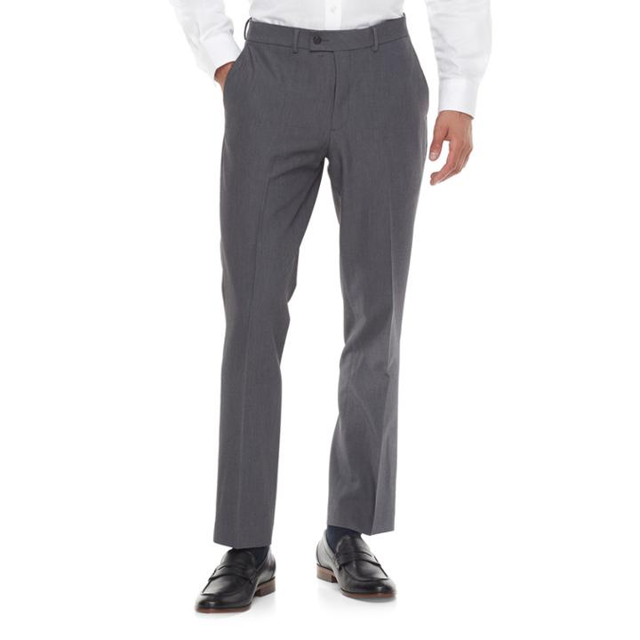 Men's Apt. 9® Smart Temp Premier Flex Slim-fit Dress Pants, Size: 32x32, Med Grey
