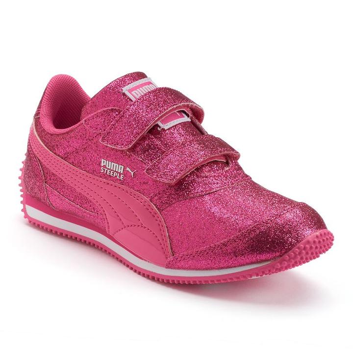 Puma Steeple Glitz Glam Preschool Girls' Shoes, Girl's, Size: 1, Pink Other