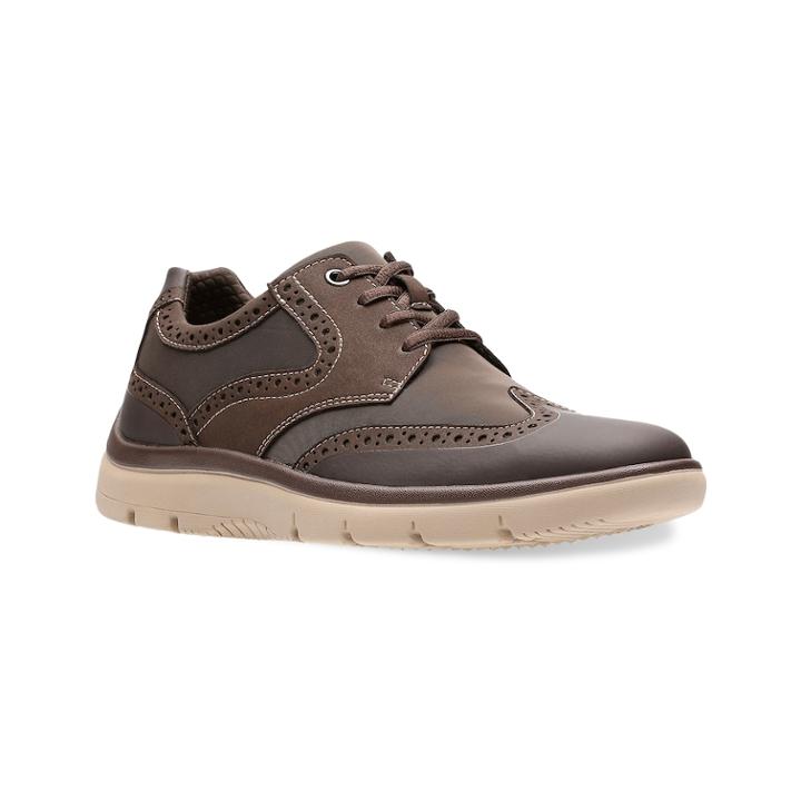 Clarks Tunsil Men's Wingtip Oxford Shoes, Size: Medium (11), Med Brown