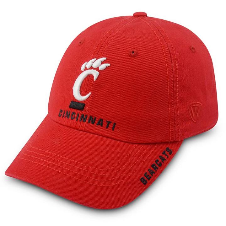 Adult Top Of The World Cincinnati Bearcats Undefeated Adjustable Cap, Men's, Med Red