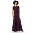 Chaps Chiffon Evening Gown - Women's, Size: 14, Purple