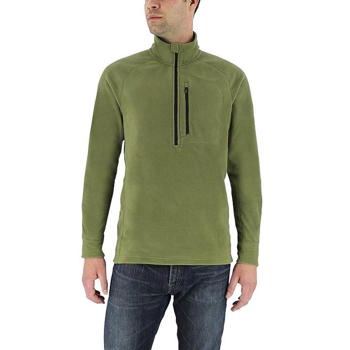 Men's Adidas Reachout Classic-fit Half-zip Pullover, Size: Large, Med Green