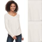 Juniors' So&reg; 2-pack Perfect V-neck Tee, Teens, Size: Xxs, White