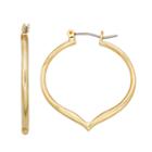 Dana Buchman Pointed Nickel Free Hoop Earrings, Women's, Gold