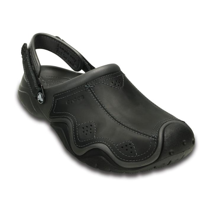 Crocs Swiftwater Men's Clogs, Size: 12, Dark Grey