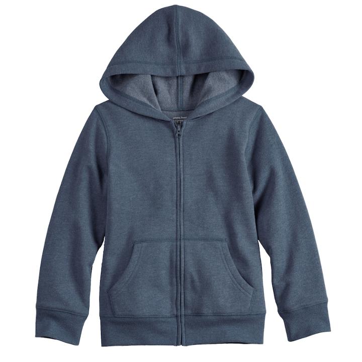 Boys 4-12 Jumping Beans&reg; Basic Softest Fleece Zip Hoodie, Size: 6, Dark Blue