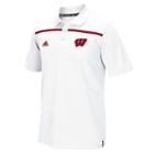 Men's Adidas Wisconsin Badgers Sideline Coaches Polo, Size: Small, White