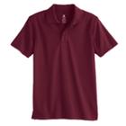 Boys 4-7 Chaps School Uniform Solid Performance Polo, Boy's, Size: 4, Dark Red, Comfort Wear