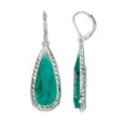 Dana Buchman Aqua Hammered Nickel Free Teardrop Earrings, Women's, Turq/aqua