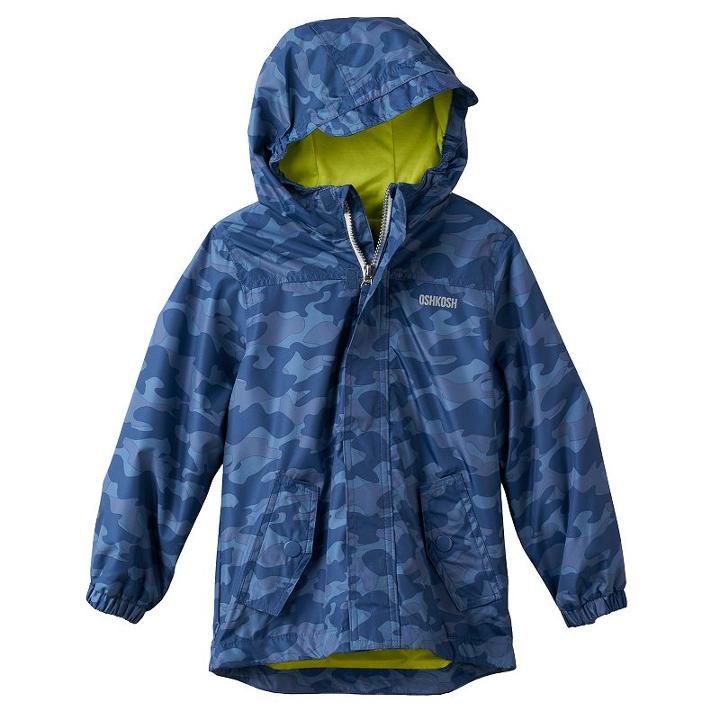 Boys 4-7 Oshkosh B'gosh&reg; Shark Pattern Lightweight Rain Jacket, Boy's, Size: 5-6, Blue (navy)