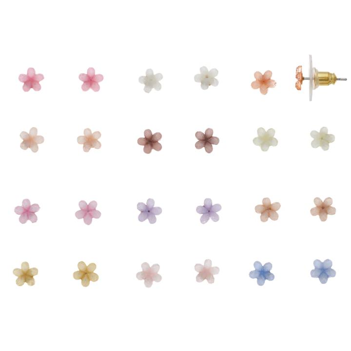 Lc Lauren Conrad Pastel Flower Nickel Free Stud Earring Set, Women's, Multicolor
