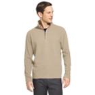 Men's Van Heusen Ottoman Flex Quarter-zip Knit Top, Size: Xxl, Med Beige