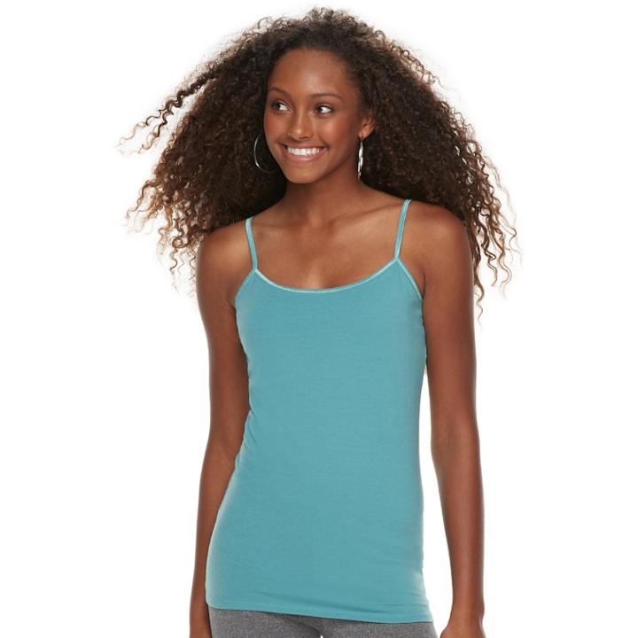 Juniors' So&reg; Scoopneck Satin-trim Cami Tank Top, Teens, Size: Xl, Med Blue