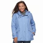 Plus Size D.e.t.a.i.l.s Radiance Hooded Lightweight Jacket, Women's, Size: 3xl, Med Blue