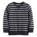 Boys 4-10 Jumping Beans&reg; Reverse Striped Sweatshirt Tee, Size: 5, Dark Grey