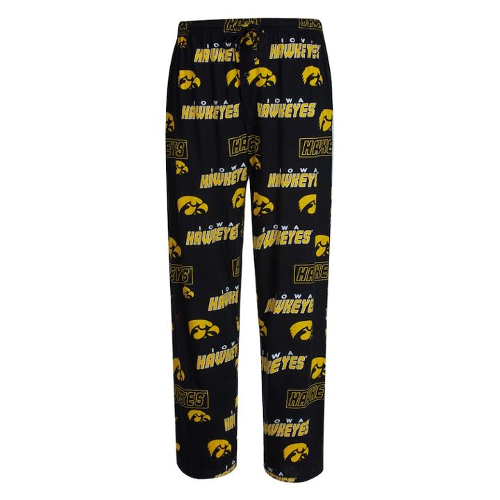 Men's Concepts Sport Iowa Hawkeyes Slide Lounge Pants, Size: Small, Black