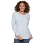 Women's Croft & Barrow&reg; Classic Crewneck Tee, Size: Small, Med Blue