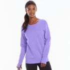 Women's Tek Gear&reg; Fleece Crewneck Sweatshirt, Size: Xs, Med Purple