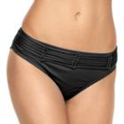 Women's Apt. 9&reg; Solid Strappy Hipster Bikini Bottoms, Size: Medium, Black