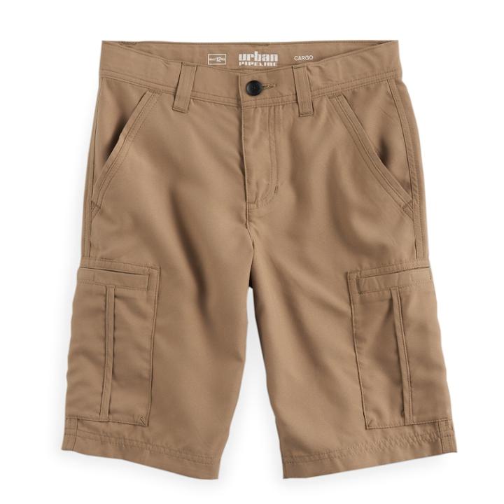 Boys 8-20 Urban Pipeline&reg; Simple Microfiber Cargo Shorts, Size: 14, Med Beige