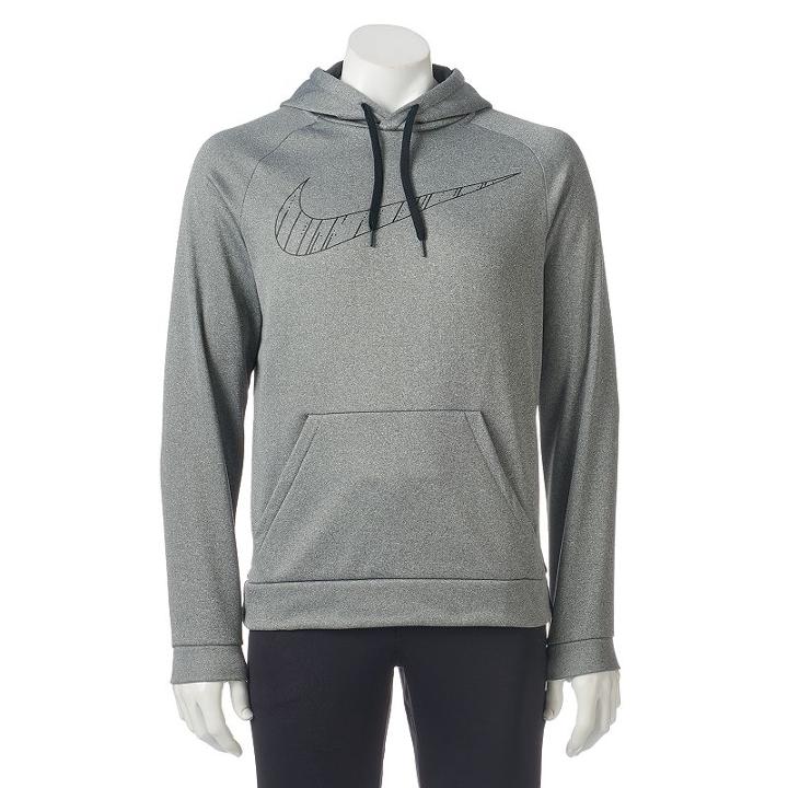 Men's Nike Sequel Therma-fit Fleece Hoodie, Size: Large, Grey Other