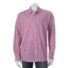 Men's Michael Brandon Southern Vintage Grid Button-down Shirt, Size: Large, Red