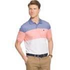 Men's Izod Advantage Striped Polo Shirt, Size: Medium, White Oth