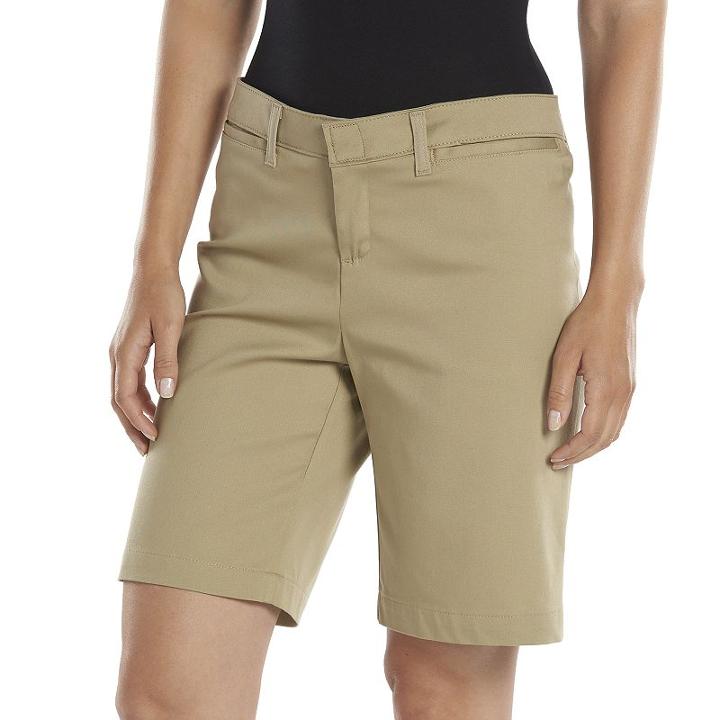 Dickies Relaxed Stretch Twill Shorts - Women's, Size: 4, Dark Beige