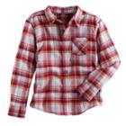 Boys 4-7x Sonoma Goods For Life&trade; Plaid Button Down Shirt, Size: 5, Dark Red