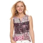 Women's Sonoma Goods For Life&trade; Printed Tank, Size: Large, Med Purple