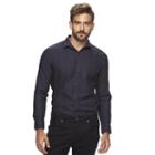 Men's Marc Anthony Slim-fit Patterned Stretch Button-down Shirt, Size: Large, Drk Purple