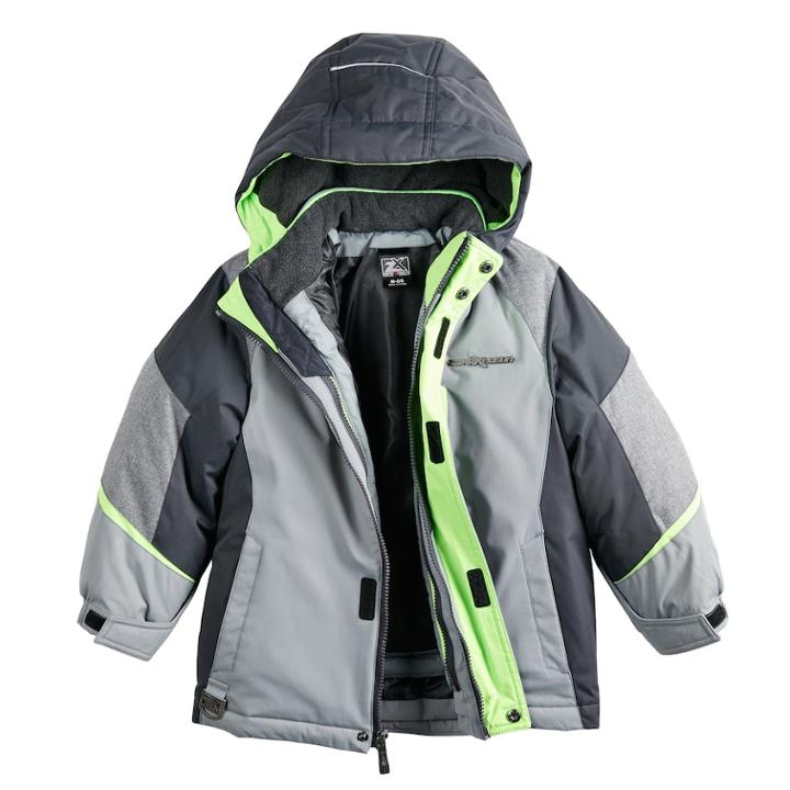 Boys 4-7 Zeroxposur 3-in-1 Archie System Heavyweight Hooded Jacket, Size: Medium, Silver