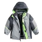 Boys 4-7 Zeroxposur 3-in-1 Archie System Heavyweight Hooded Jacket, Size: Medium, Silver