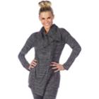 Women's Pl Movement By Pink Lotus Shawl Collar Wrap Cardigan, Size: Medium, Silver