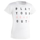 Girls 4-6x Under Armour Play Your Heart Out Graphic Tee, Girl's, Size: 6x, White
