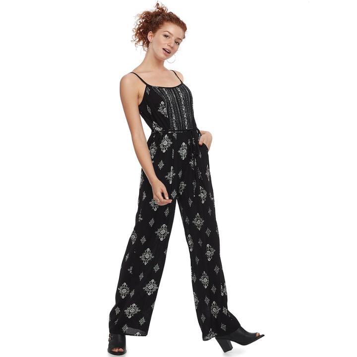 Juniors' Lily Rose Floral Jumpsuit, Teens, Size: Xs, Oxford