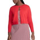 Plus Size Chaps Crop Cardigan, Women's, Size: 1xl, Red