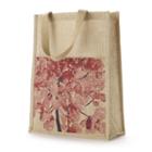 Jute Bags Bethanie Floral Jute Tote, Women's, Purple