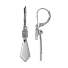 Simply Vera Vera Wang Geometric Silver Tone Drop Earrings, Women's, Black