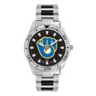Men's Game Time Milwaukee Brewers Heavy Hitter Watch, Silver