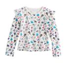 Girls 7-16 American Girl Flutter Sleeve Patterned Top, Size: Medium, Multi