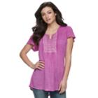 Women's World Unity Flutter Tee, Size: Xl, Med Purple