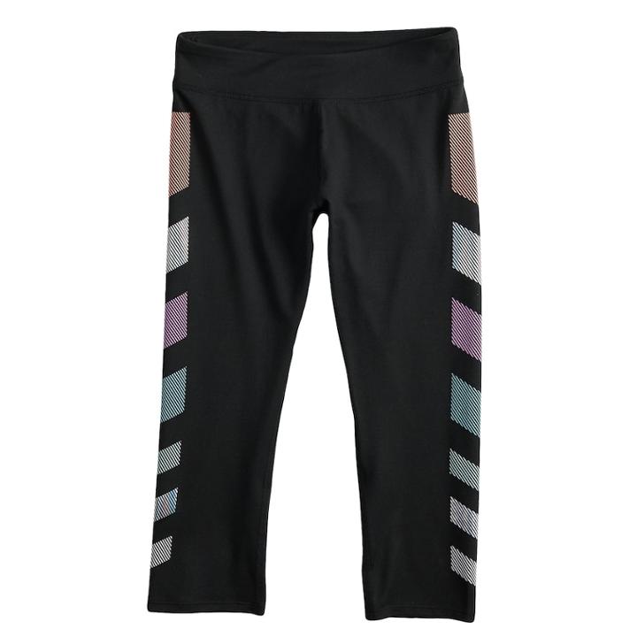 Girls 7-16 So&reg; Performance Capri Leggings, Size: 14, Black