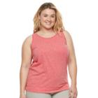 Plus Size Columbia Marbledale Keyhole Tank, Women's, Size: 1xl, Dark Pink