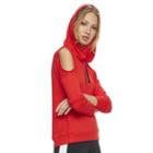 Madden Nyc Juniors' Cold Shoulder Hoodie, Girl's, Size: Xs, Red Other